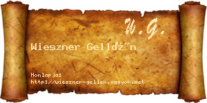 Wieszner Gellén névjegykártya